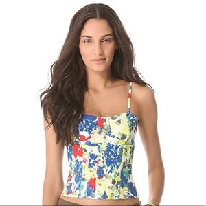 Alice+Olivia Floral Bustier Top